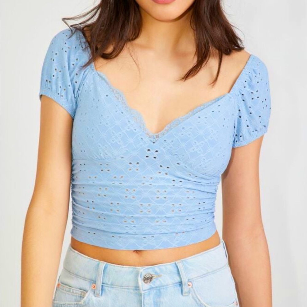Garage Pretty Lace Trim Top
